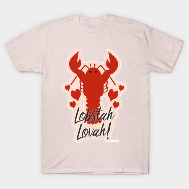 Lobster Lover Funny New England Accent Cartoon T-Shirt by Tshirtfort
